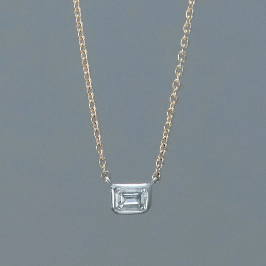 Emeraldcut Diamond Combi Necklace