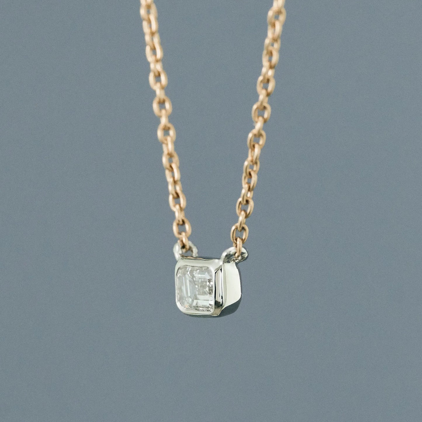 Emeraldcut Diamond Combi Necklace