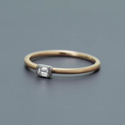 Emeraldcut Diamond Combi Ring