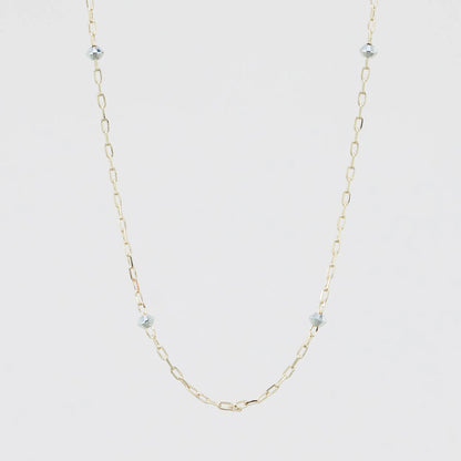 Gold Chain Necklace_silver colored parts