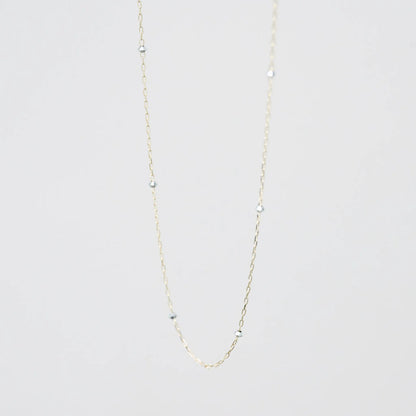 Gold Chain Necklace_silver colored parts
