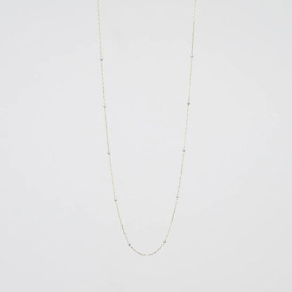 Gold Chain Necklace_silver colored parts(60cm)
