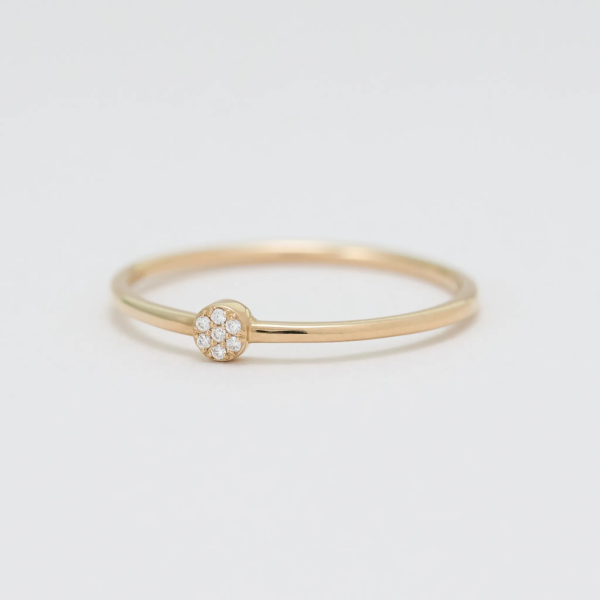 Micro Pave Diamond Ring(0.01ct)|K18YGハード|cobaco Micro Pave Diamond Ring(0.01ct)|K18YGハード|cobaco