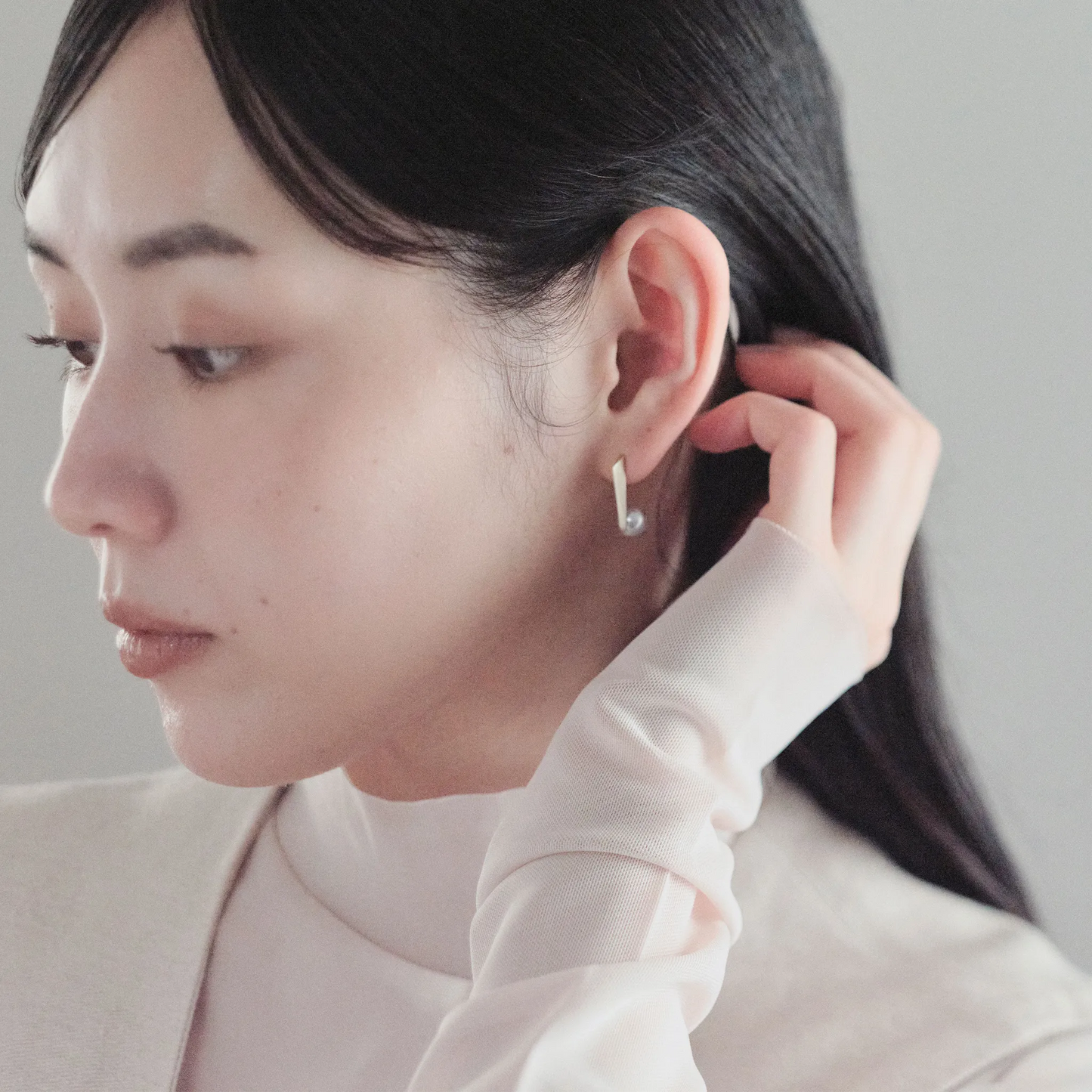 Random Faceted Stone Pierce_staple/short (Dendritic Agate)