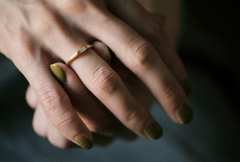 Styling Sample｜Baguettecut Diamond Ring_signet