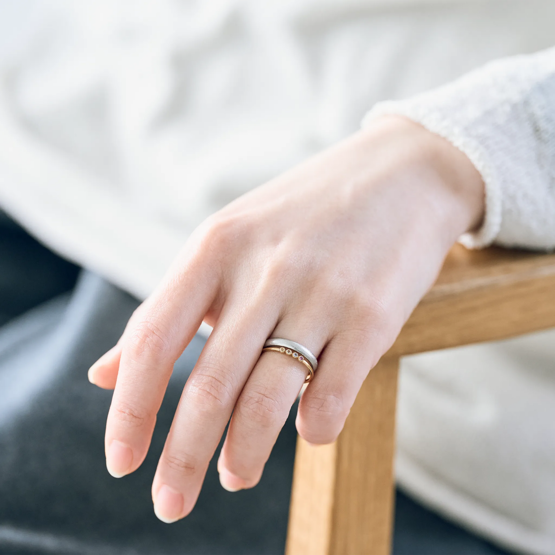 Birthstone Ring_milgrain(4石)|選べる誕生石リング|cobaco Birthstone Ring_milgrain(4石)|選べる誕生石リング|cobaco
