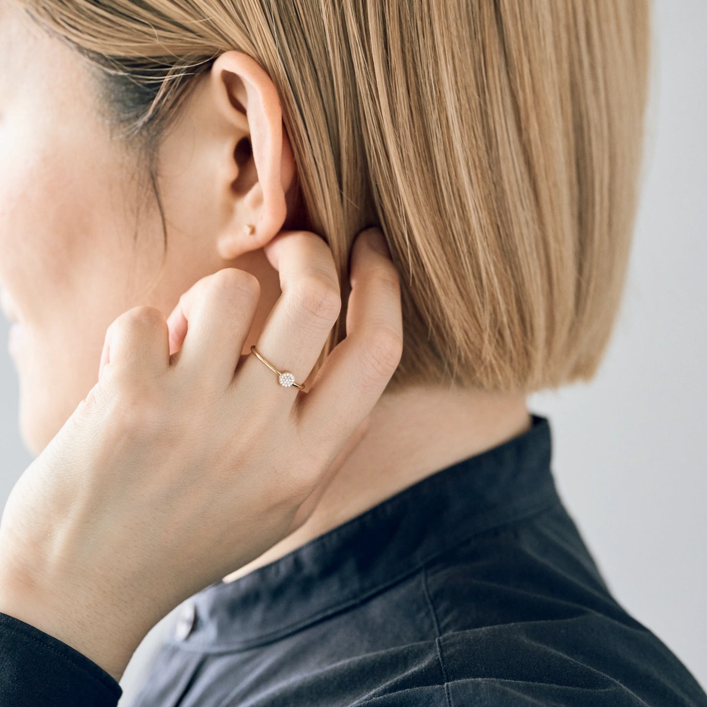 CARVEN ☆ K18 ☆マイクロパヴェダイヤモンドリング Micro Pave Diamond Ring(0.03ct)｜K18YGハード｜cobaco