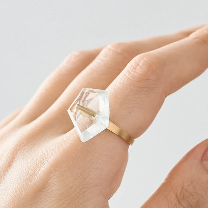 Random Faceted Stone Ring_staple(ブルートパーズ)