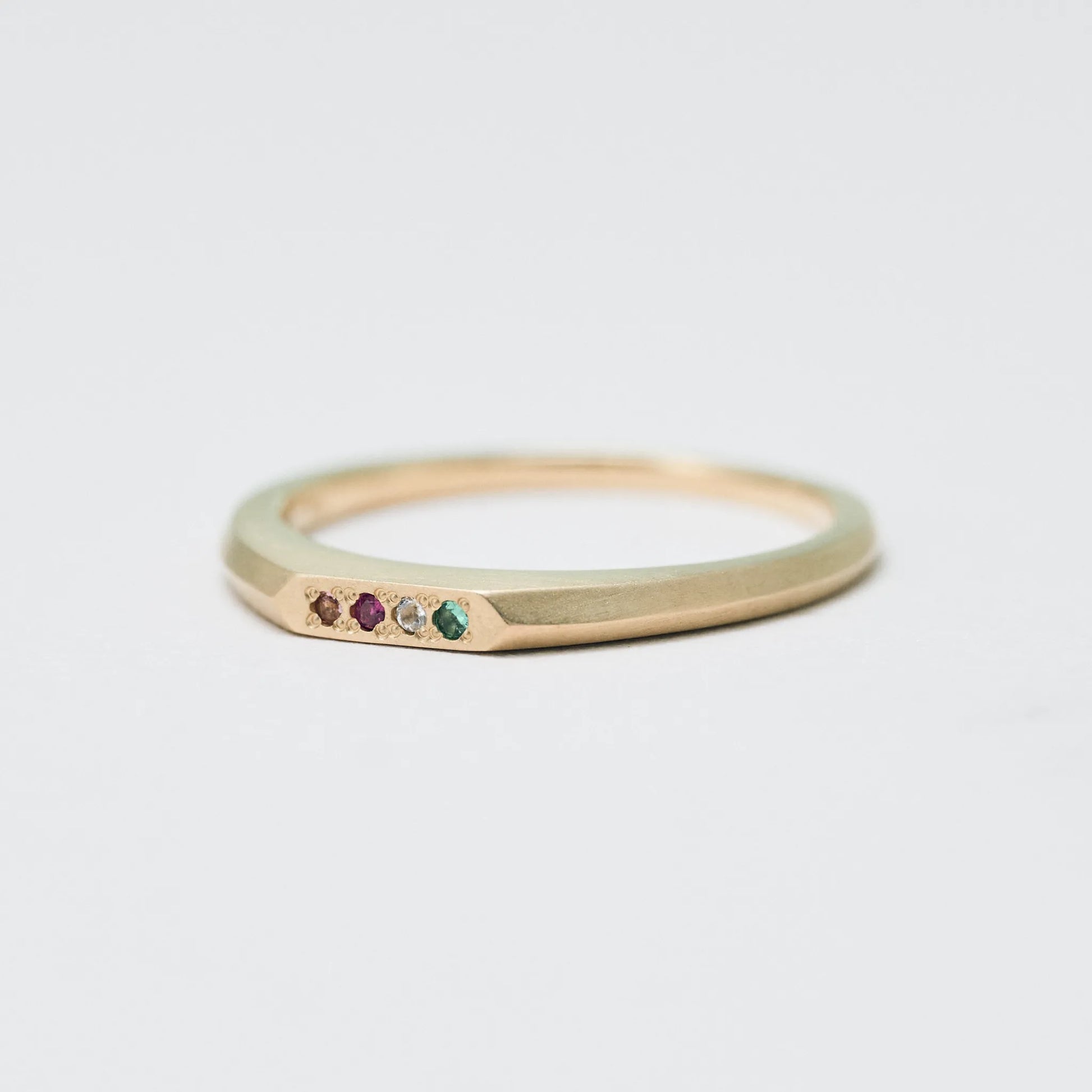 Birthstone Ring_signet(4石)|選べる誕生石リング|cobaco Birthstone Ring_signet(4石)|選べる誕生石リング|cobaco