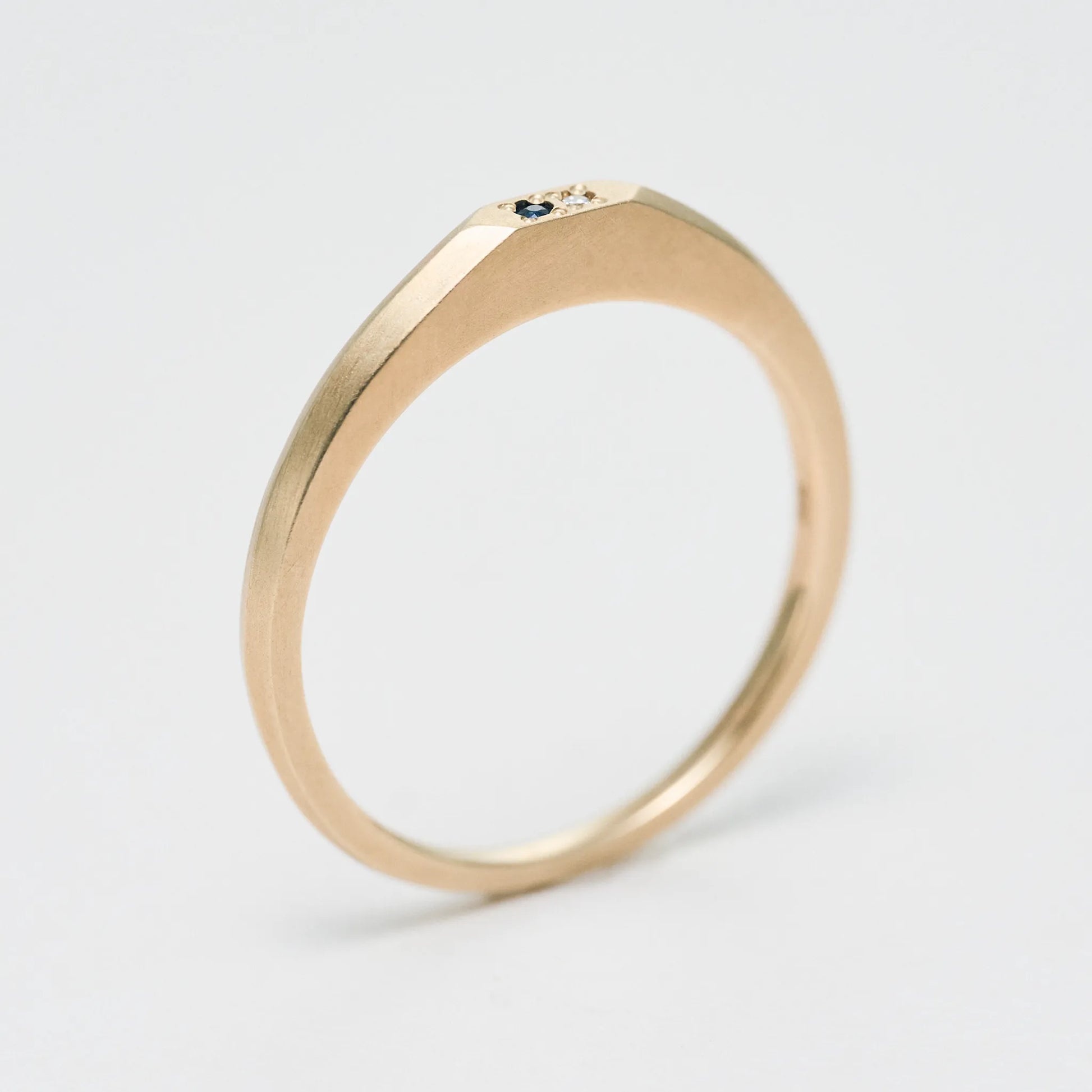 Birthstone Ring_signet(2石)|選べる誕生石リング|cobaco Birthstone Ring_signet(2石)|選べる誕生石リング|cobaco