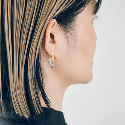 Random Faceted Stone Pierce_staple/short(アクチノライトインクオーツ)