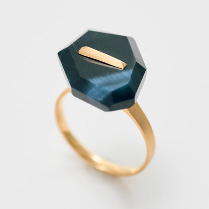 Random Faceted Stone Ring_staple(ホークスアイ)