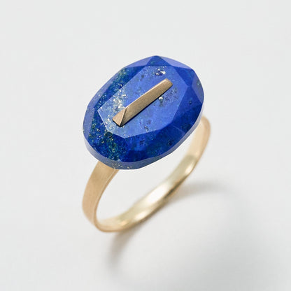 Oval Faceted Gemstone Ring_staple (Bicolor Smoky Quartz)