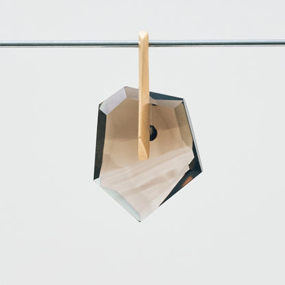 Random Faceted Gemstone Pierce_staple/short(バイカラースモーキークオーツ)