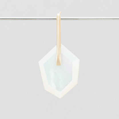 Random Faceted Gemstone Pierce_staple/short (Bicolor Smoky Quartz)