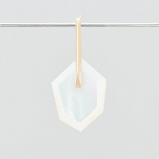 Random Faceted Gemstone Pierce_staple/short (Bicolor Smoky Quartz)