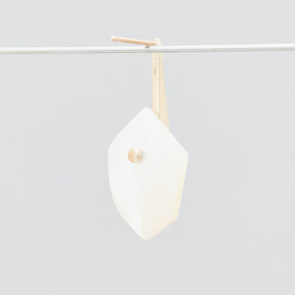 Random Faceted Gemstone Pierce_staple/short (Bicolor Smoky Quartz)