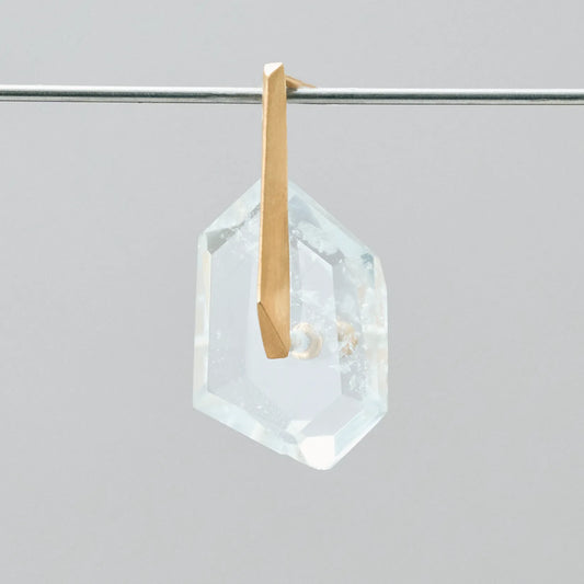 Random Faceted Gemstone Pierce_staple/short(ブルートパーズ)