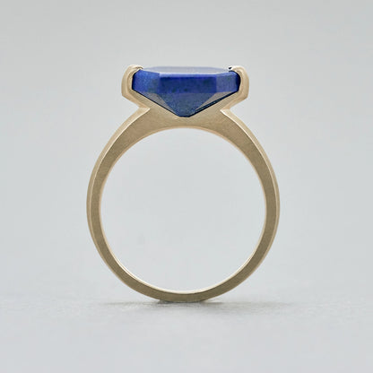 Hexagon Gemstone Ring_node(Lapis Lazuli)