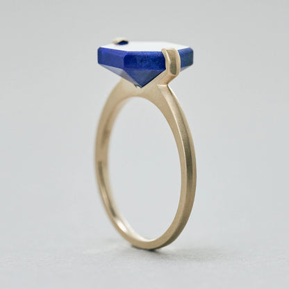 Hexagon Gemstone Ring_node(Lapis Lazuli)