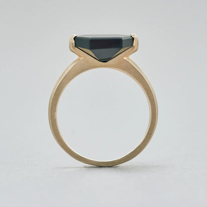 Hexagon Gemstone Ring_node(Black Onyx)