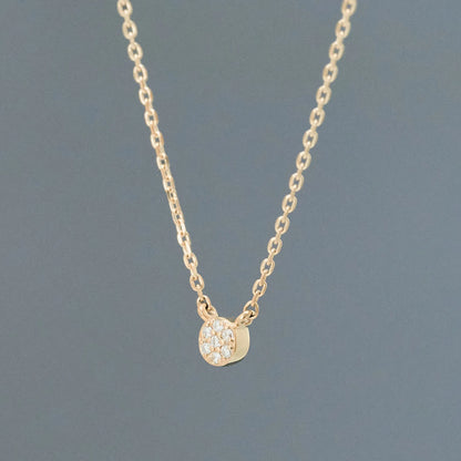 Micro Pave Diamond Necklace(0.01ct)