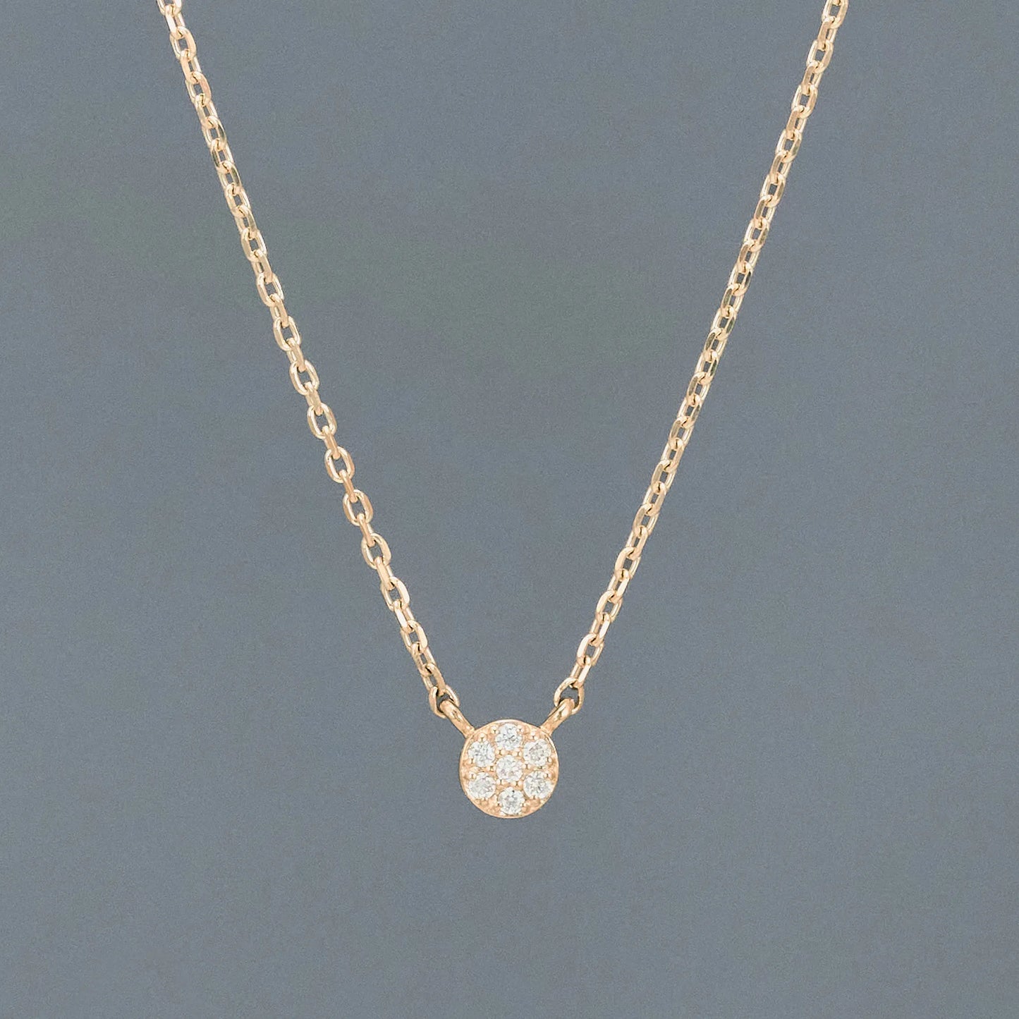 Micro Pave Diamond Necklace(0.01ct)