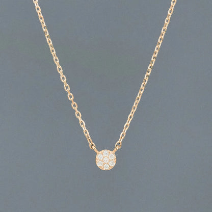 Micro Pave Diamond Necklace(0.01ct)
