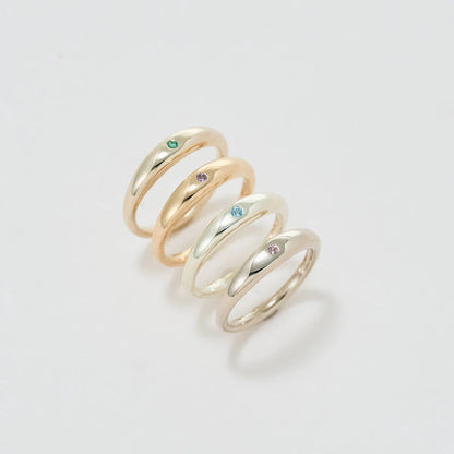 (From top) K10 yellow gold / K18 yellow gold / K10 champagne gold / K18 champagne gold
