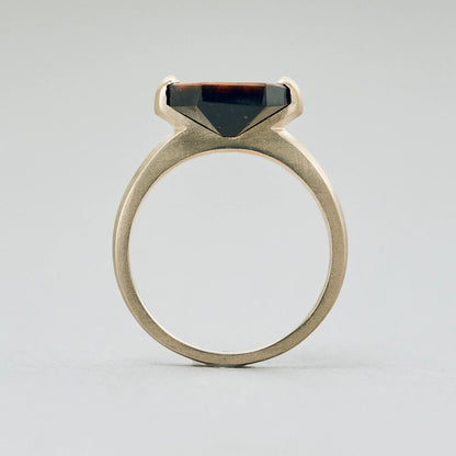 Hexagonal Gemstone Ring_node (Tiger's Eye)