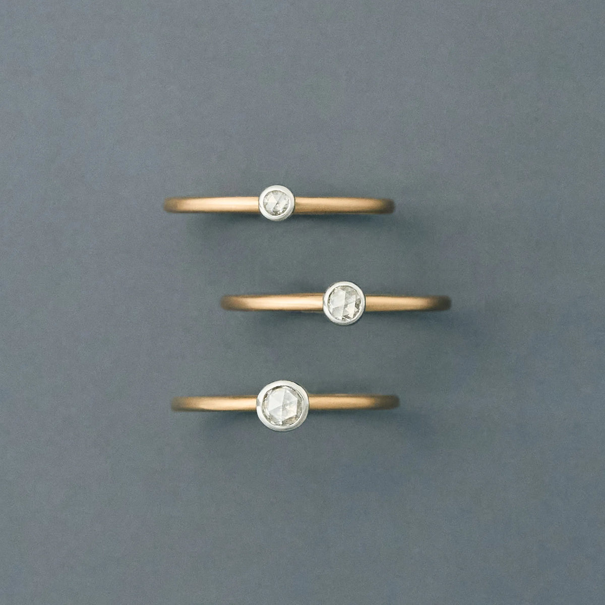 (From top) 0.04ct / 0.09ct / 0.14ct