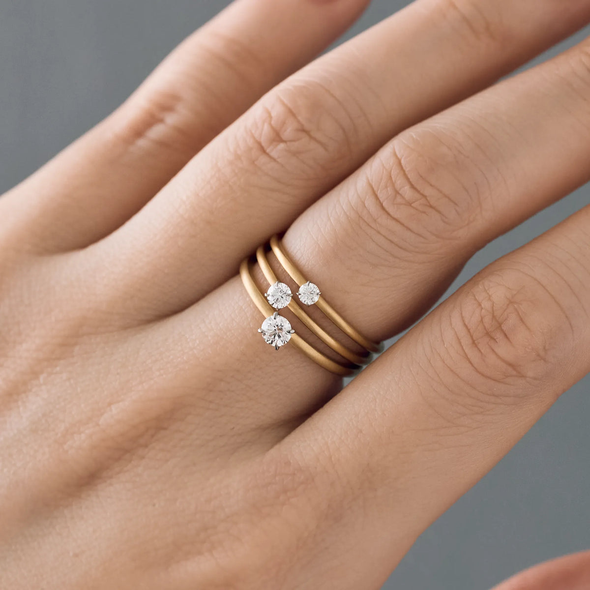 (Top to bottom) 0.06ct / 0.10ct / 0.18ct