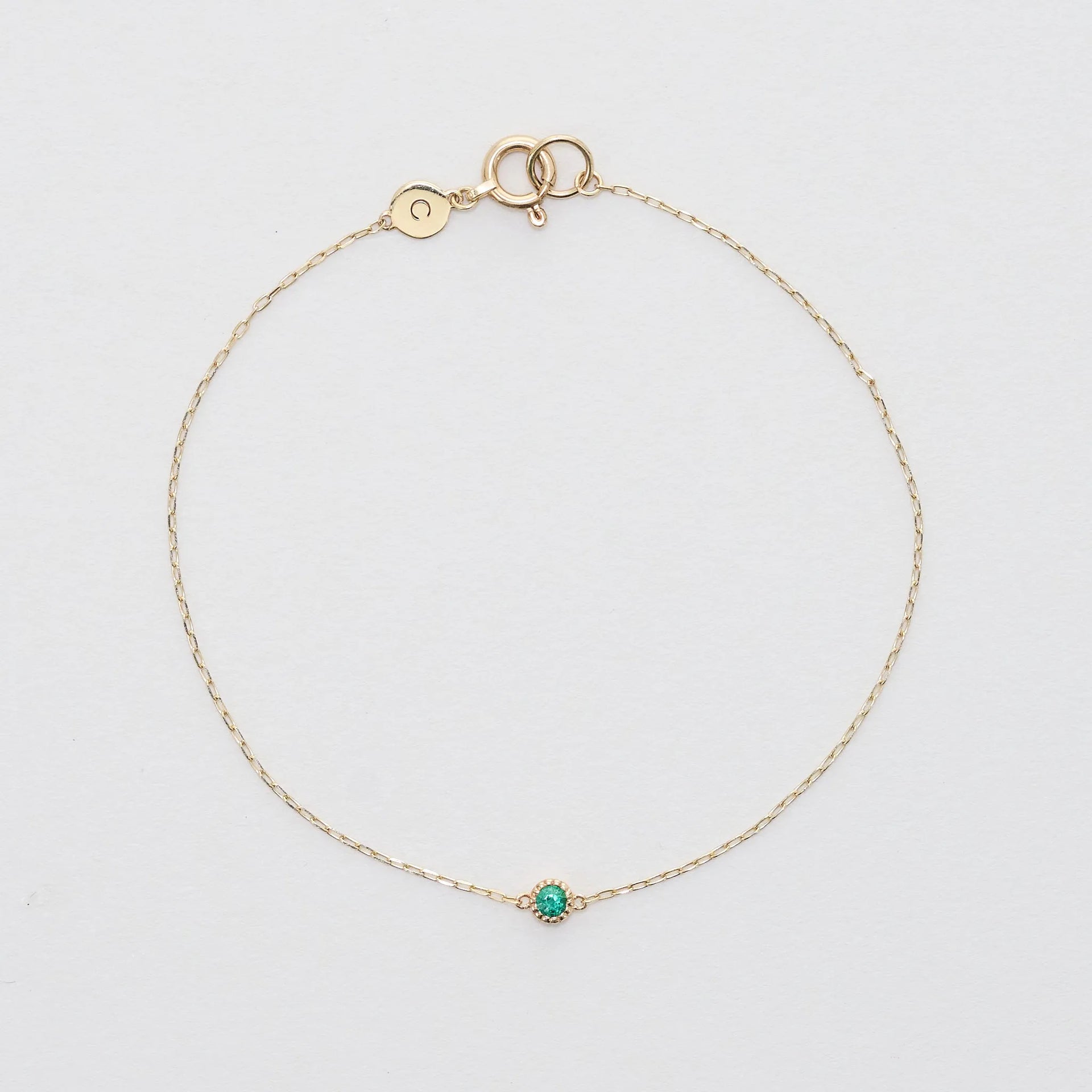 Birthstone Bracelet_milgrain｜選べる誕生石｜cobaco