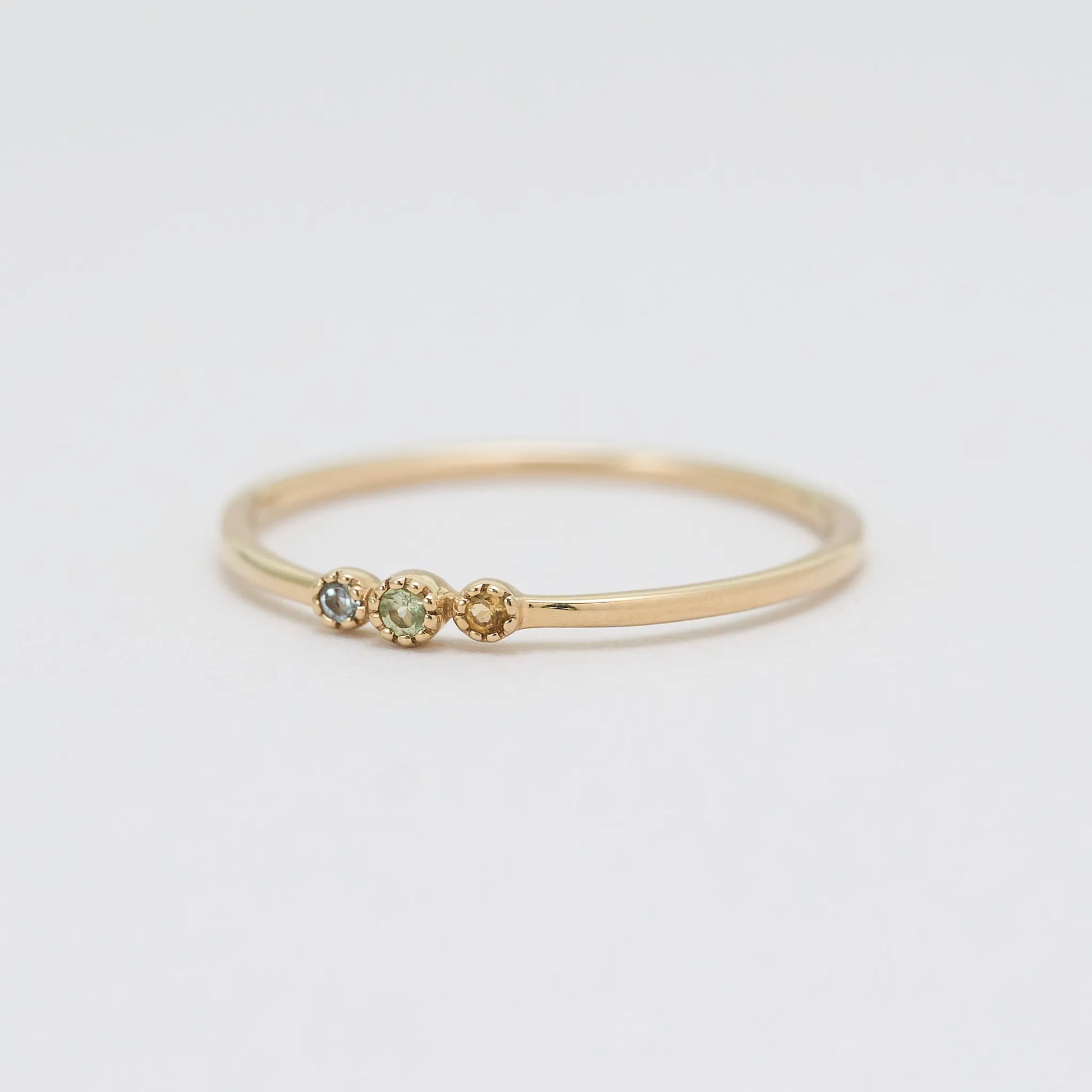 Birthstone Ring_milgrain(3石)|選べる誕生石リング|cobaco Birthstone Ring_milgrain(3石)|選べる誕生石リング|cobaco