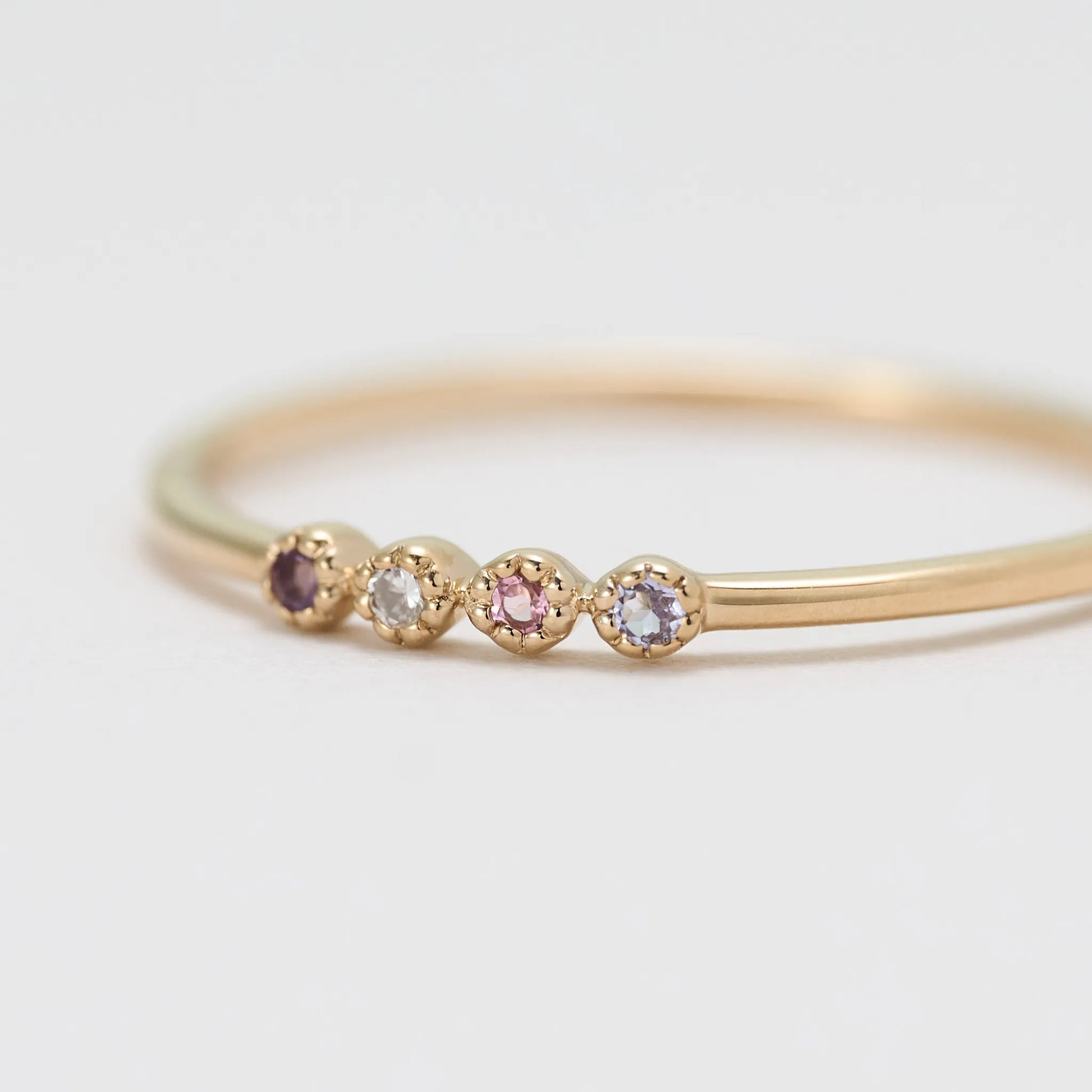 Birthstone Ring_milgrain(4石)|選べる誕生石リング|cobaco Birthstone Ring_milgrain(4石)|選べる誕生石リング|cobaco