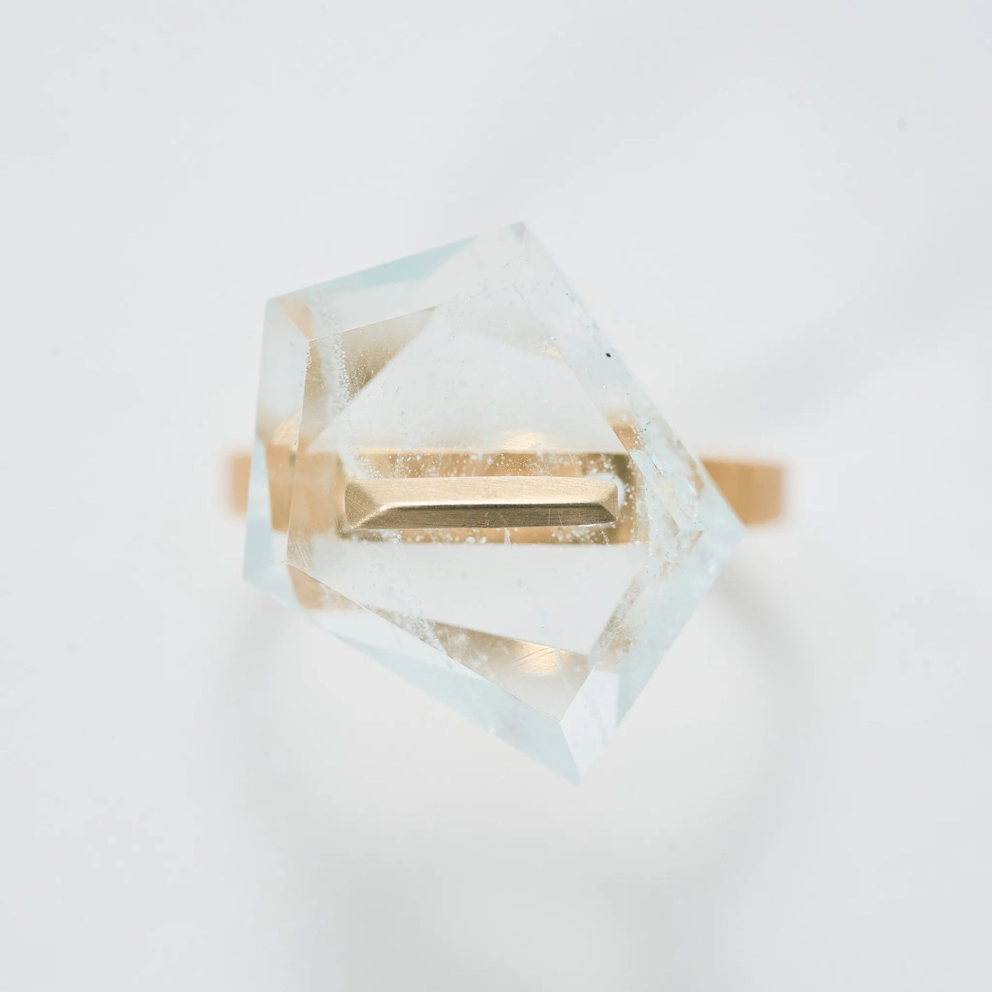 Random Faceted Stone Ring_staple (Blue Topaz)