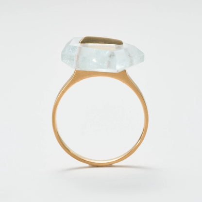 Random Faceted Stone Ring_staple (Blue Topaz)