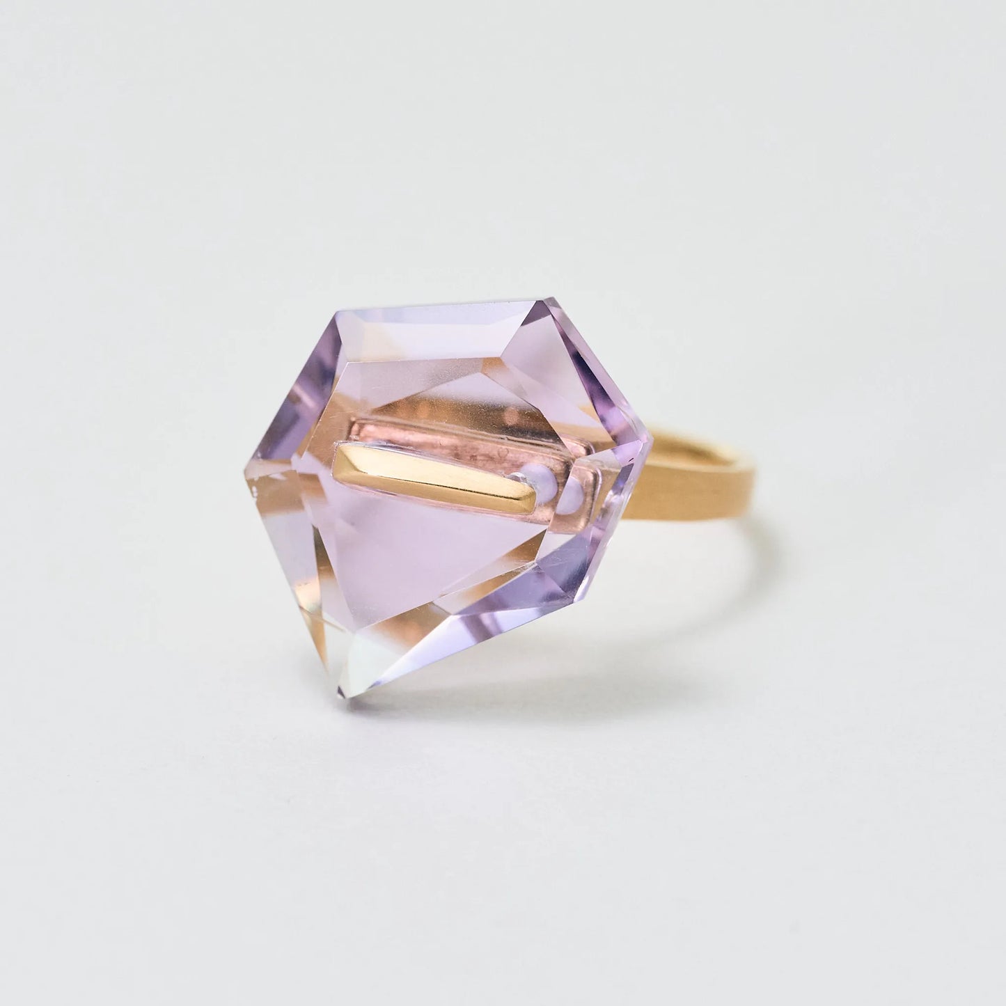 Random Faceted Stone Ring_staple(アメシスト)