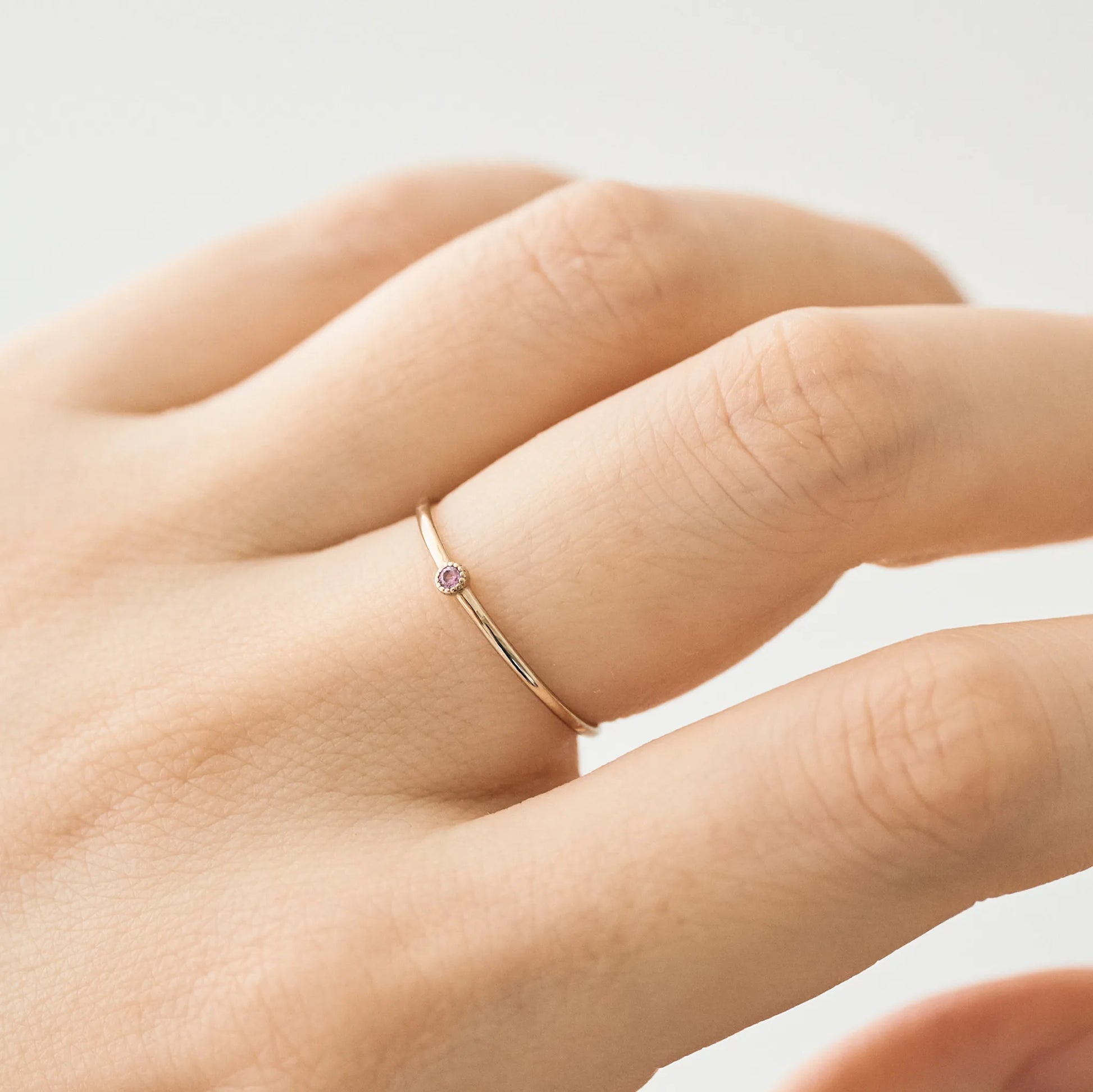 Birthstone Ring_milgrain(1石)|選べる誕生石リング|cobaco Birthstone Ring_milgrain(1石)|選べる誕生石リング|cobaco