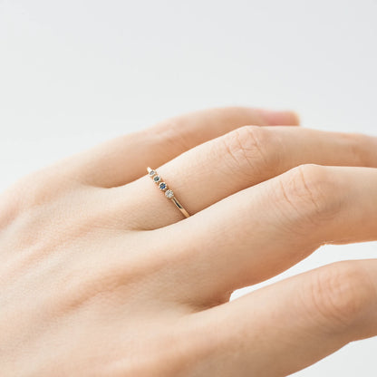 Birthstone Ring_milgrain(4石)|選べる誕生石リング|cobaco Birthstone Ring_milgrain(4石)|選べる誕生石リング|cobaco
